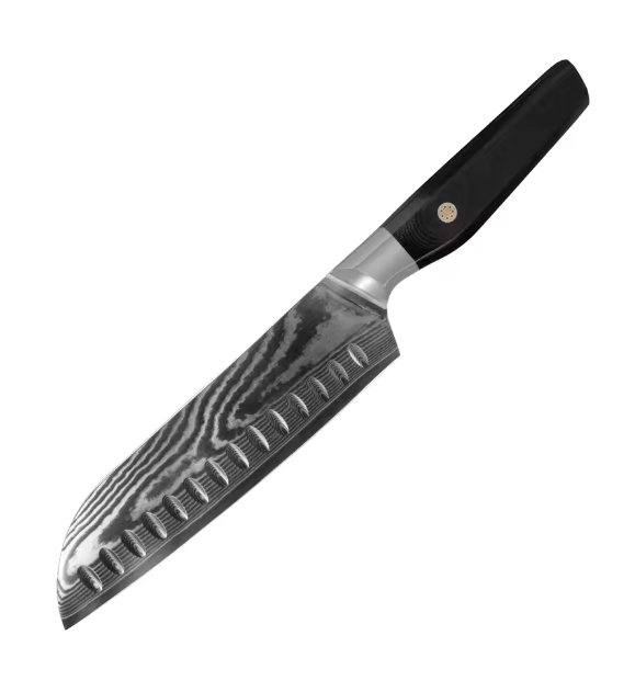 JJ 7" Santoku Knife Japanese 67 Layers Damascus Steel with Octagonal G10 Handle Custom Kitchen Knife