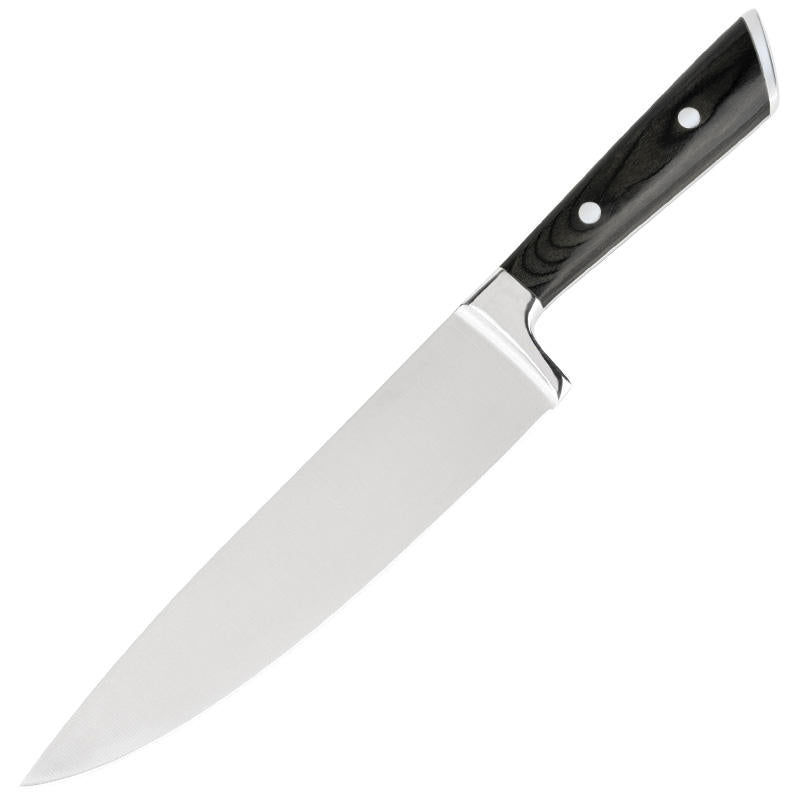 JJ Best Choice for Home Kitchen 8 Inch German High Carbon Stainless Steel 5CR15MOV Pakka Wood Handle Chef Knife
