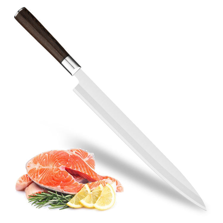 JJ Japanese 300mm Slicing Sashimi Knife 5cr15 Sakimaru Sushi Knives Stainless Steel Sushi Knife With Wenge Wood Handle
