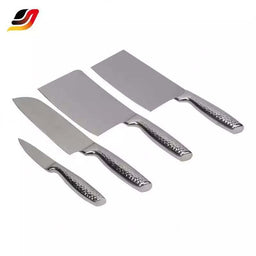 JJ Hot Sale 4 PCS Kitchen Cooking Meat Cutting Chef Knives S/S 430 Handle Stainless Steel Kitchen Knife Set