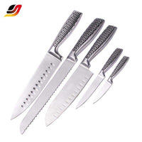 JJ Wholesale 5-tlg. japanisches scharfes Kochmesser-Set, Edelstahl 410 Griff, Küchenmesser-Set