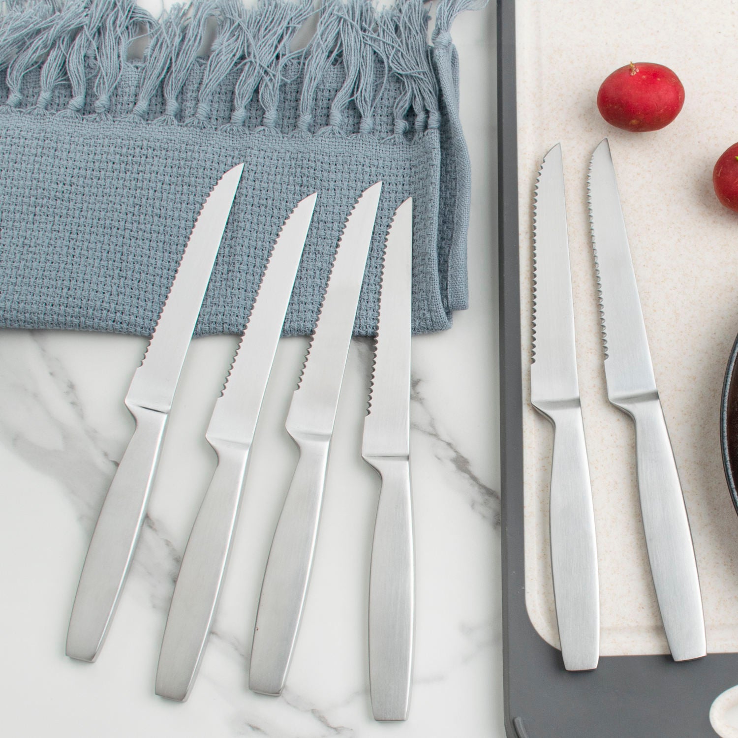 JJ 4.5" 2Cr13 Stainless Steel Steak Knife Set | 6PCS