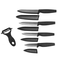 JJ High Quality Professional Stainless Steel Knives Black Color Ceramic Coating Kitchen Chef Knife Set