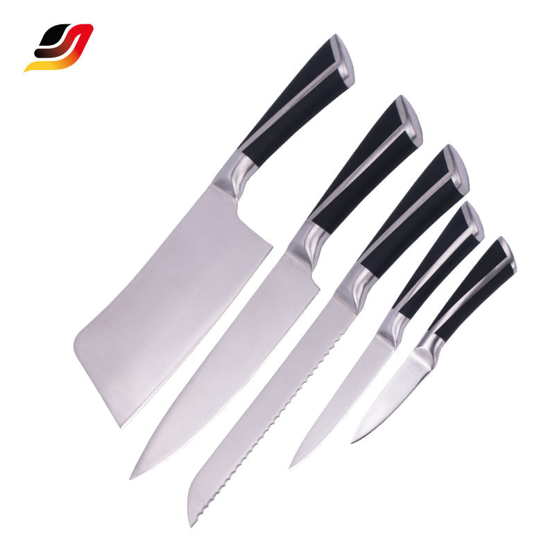 JJ High Quality Stainless Steel Chef Knife Non-stick Knife Eco-friendly 5Pcs Kitchen Knife Set