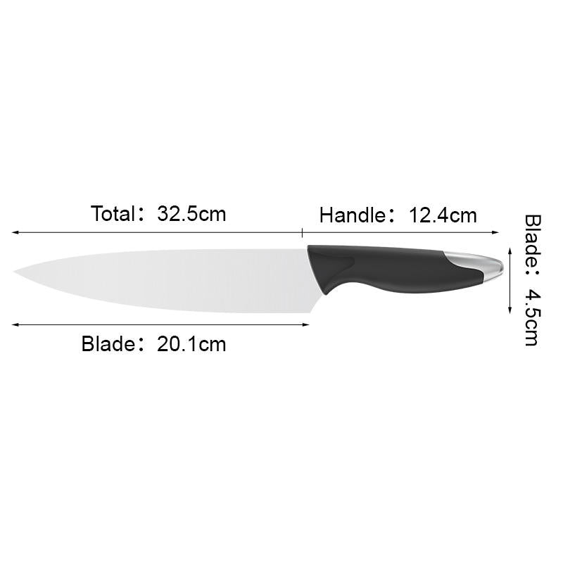 JJ Professional Kitchen Knife 8-inch Damascus Style 3Cr13 Stainless Steel Blade with pp Handle for Butchering Meat