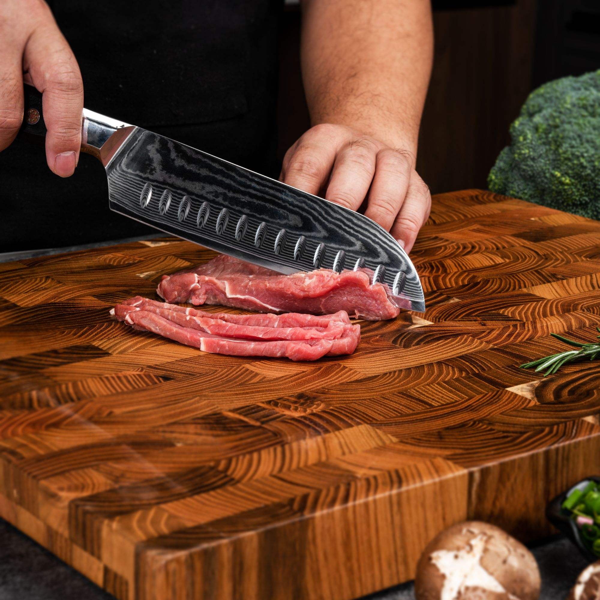 JJ 7" Santoku Knife Japanese 67 Layers Damascus Steel with Octagonal G10 Handle Custom Kitchen Knife