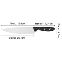 JJ custom 8 inch 3cr13 stainless steel Chef Knife Kitchen Knife with black PP handle