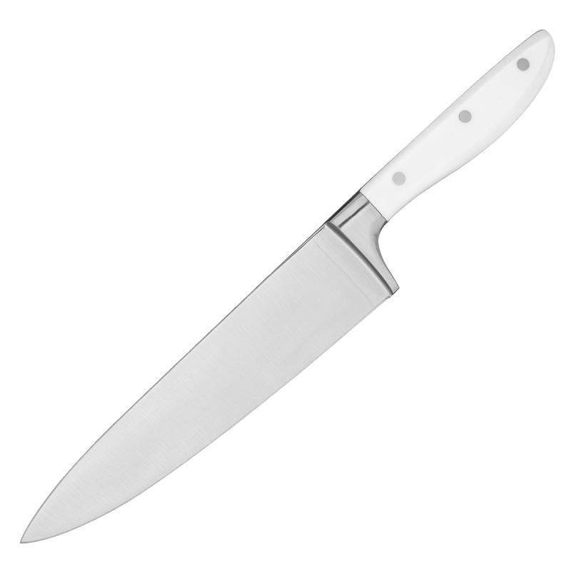 JJ Sharp 5-teiliges Küchenmesserset, weiß, 3cr13 Edelstahl mit ABS- und 430 Edelstahl-Griffbacken