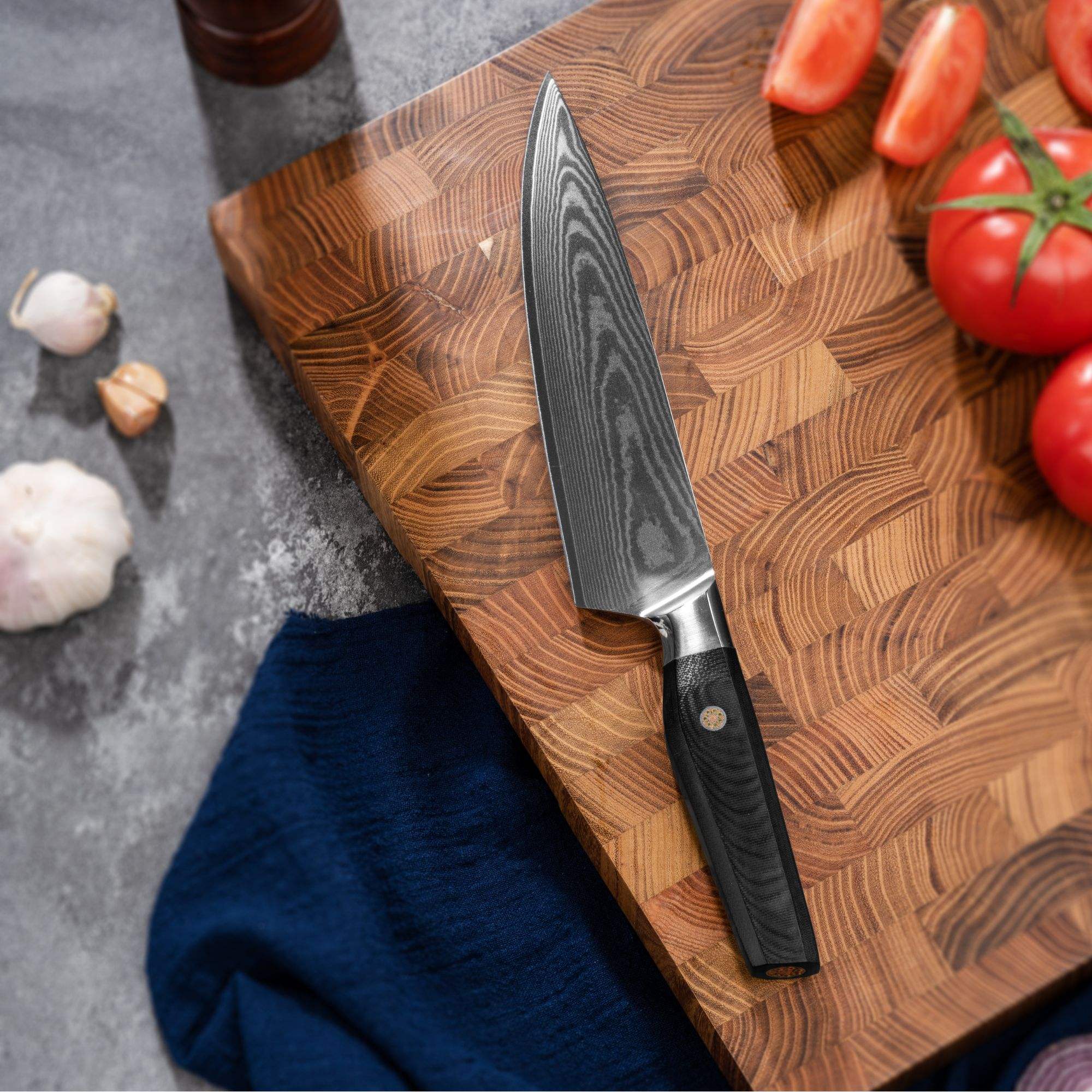 JJ 8" Chef Knife Japanese 67 Layers Damascus Steel with Octagonal G10 Handle Custom Kitchen Knife