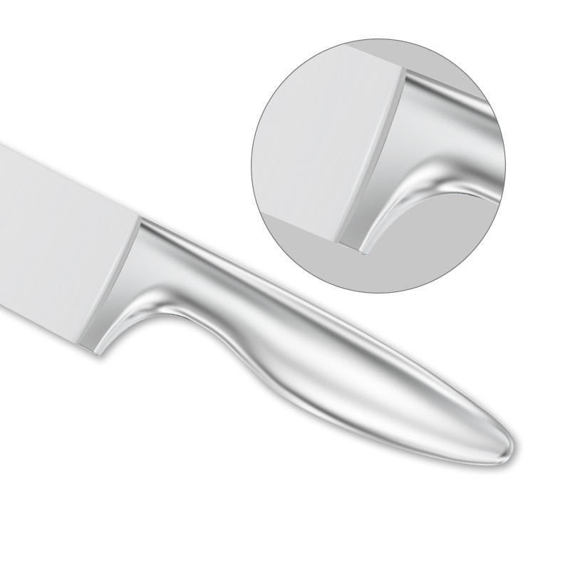 JJ Custom 8 Inch 3cr13 Stainless Steel Chef Knife Kitchen Cutting Knife Hollow G10 Handle Carbon Steel Blade for Food Industry