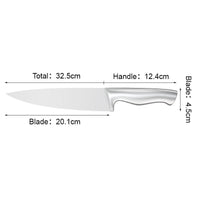 JJ Wholesale Kostenlose Probe 8-Zoll 3cr13 Edelstahl Küchen-Kochmesser mit hohlem Griff