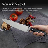 JJ Professional 8 Inch Chef Knife Japan Kitchen Knife POM Handle Stainless Steel