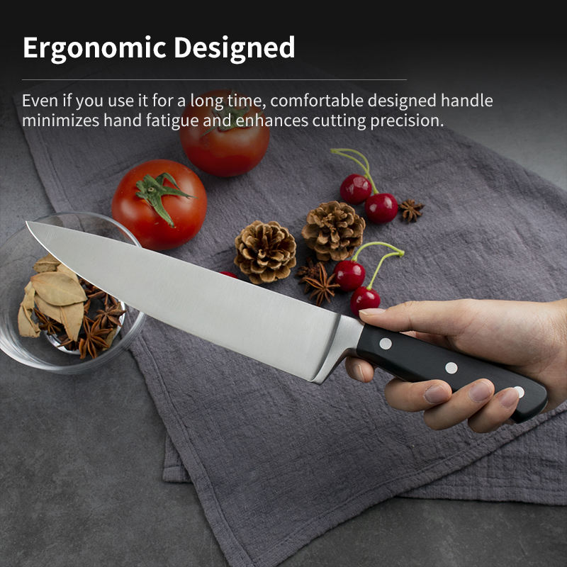 JJ Professional 8 Inch Chef Knife Japan Kitchen Knife POM Handle Stainless Steel