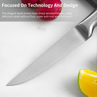 JJ 3Cr13 Stainless Steel Steak Knife Set 4.5"