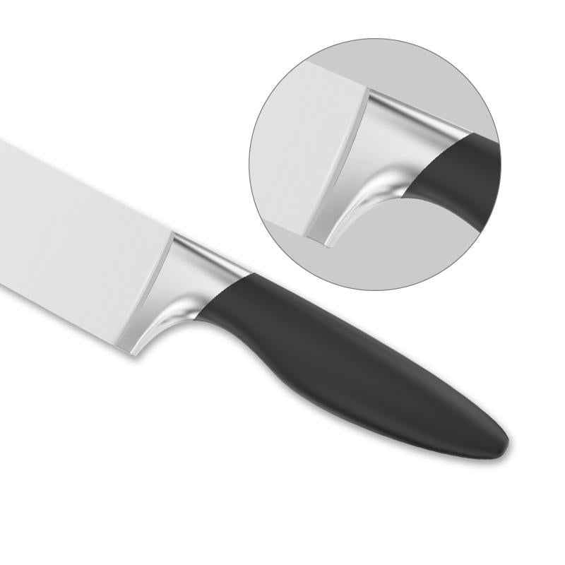 JJ Professional Kitchen Knife 8-inch Damascus Style 3Cr13 Stainless Steel Blade with ABS Handle for Butchering Meat