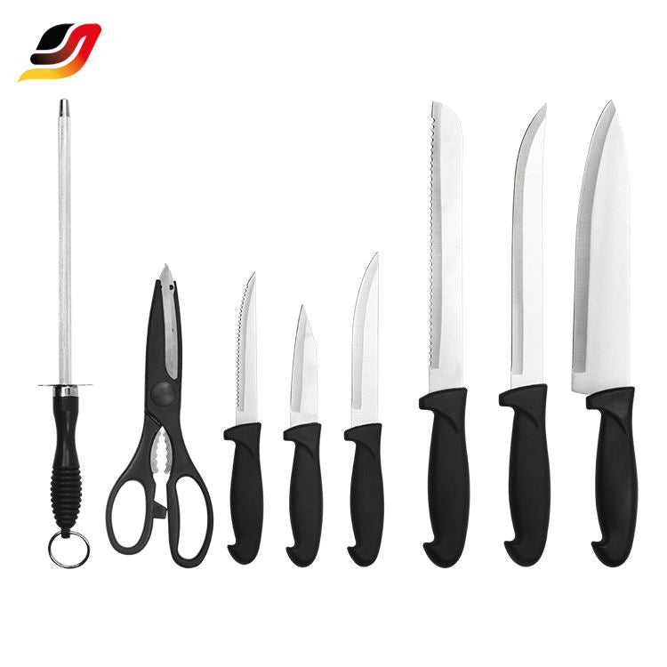14 Pcs Stainless Steel Block Knife Set With PP Handle Wooden Block Knife Set Kitchen Knife Set