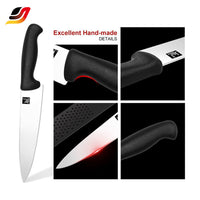 JJ 8 Inch Kitchen Knife Custom Stainless Steel PP Handle Ultra Sharp Camping Cooking Tools Chef Knife