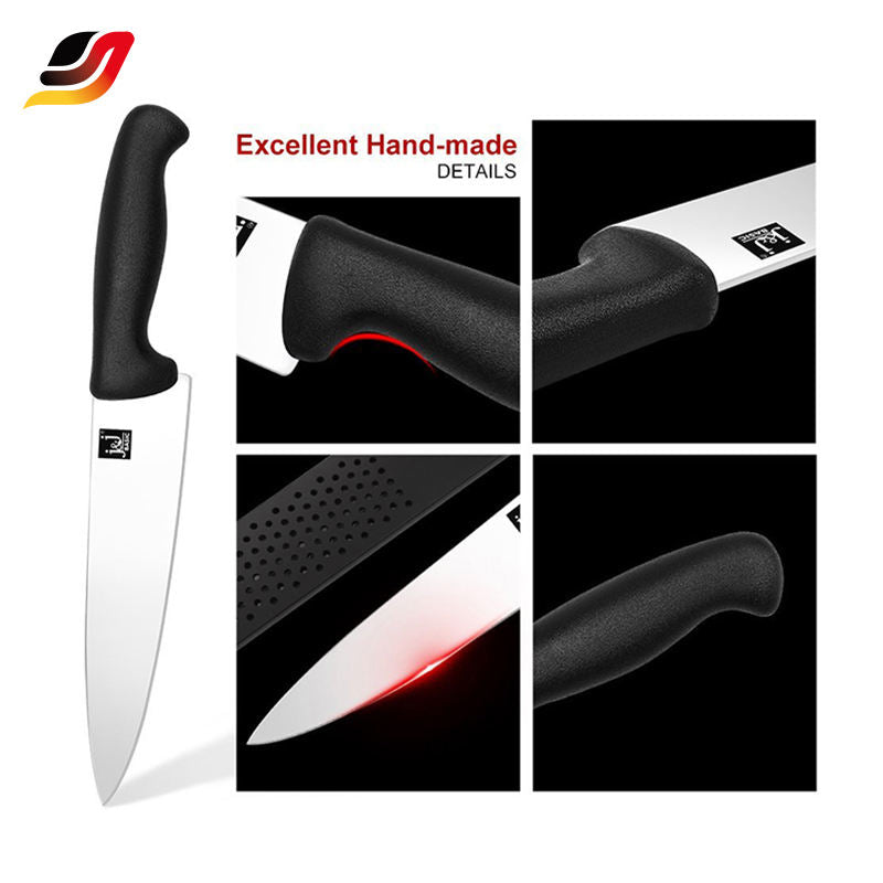 JJ 8 Inch Kitchen Knife Custom Stainless Steel PP Handle Ultra Sharp Camping Cooking Tools Chef Knife