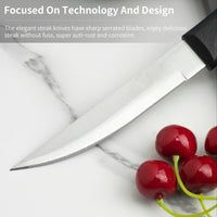 JJ 4.5" 3Cr13 Stainless Steel Steak Knife Set - PP Handle | 4PCS