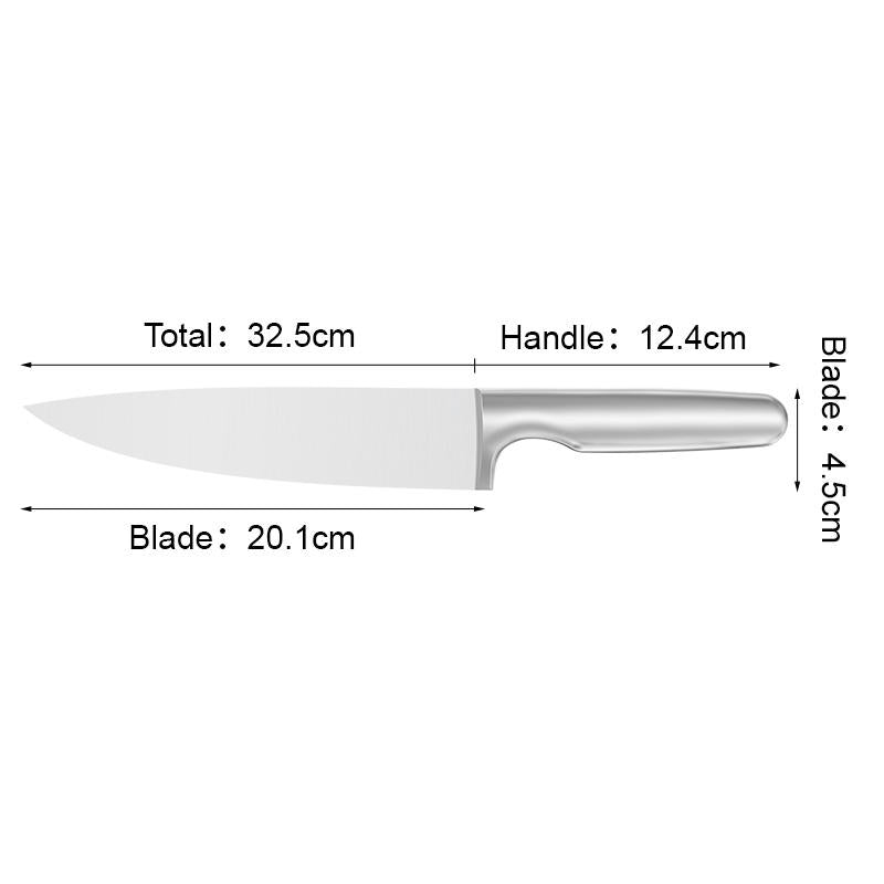 JJ Custom 8 Inch 3cr13 Stainless Steel Chef Knife Kitchen Knife Hollow Handle for Food Professionals