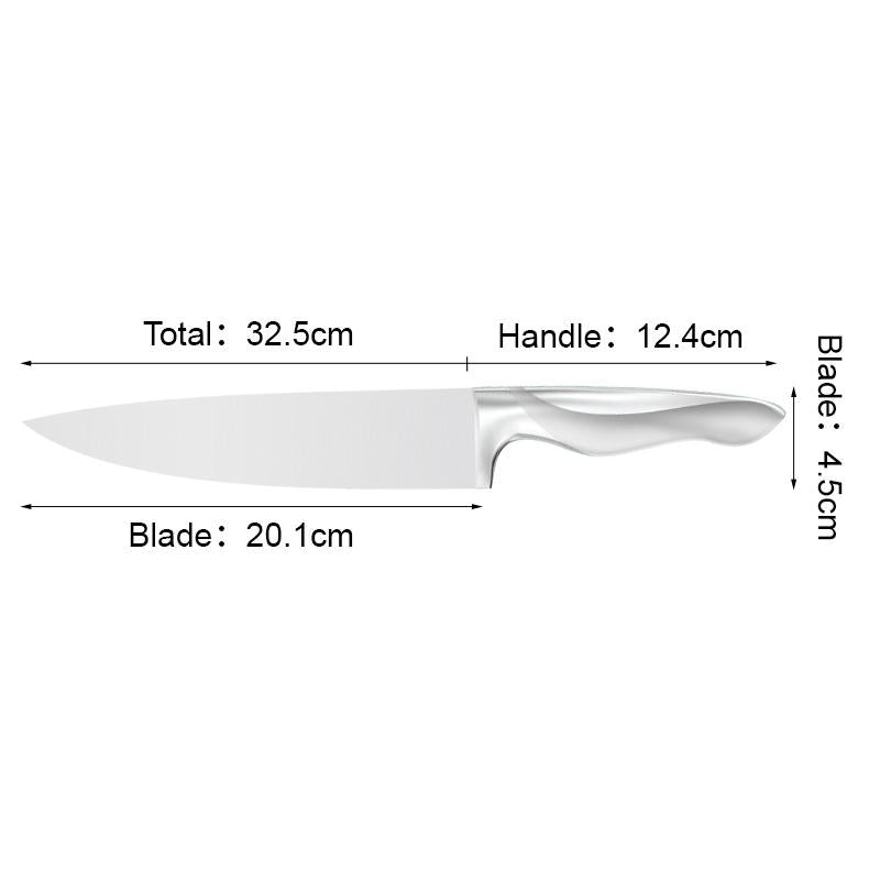 JJ New design 8 inch 3cr13 stainless steel Chef Knife Kitchen Knife with Hollow handle