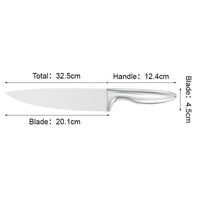 JJ Custom 8 Inch 3cr13 Stainless Steel Chef Knife Kitchen Cutting Knife Hollow G10 Handle Carbon Steel Blade for Food Industry