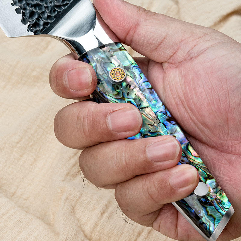JJ 5Cr15Mov Stainless Steel Abalone Shell Pattern Resin Handle Kitchen Chef Knife Set 6-piece Set