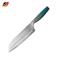 JJ Factory Direct Sale sharp Blade Stainless Steel Hollow Handle Painting Coated 6 Pcs Kitchen Knife Set