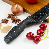 JJ Wholesale Multifunktionales Chefkochmesser-Set Edelstahl 6-teiliges antihaftbeschichtetes Küchenmesser-Set mit Kunststoffhülle
