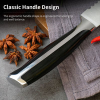 JJ Premium 6-Piece High Hardness Stainless Steel Kitchen Knife Set with Acacia Wood Block