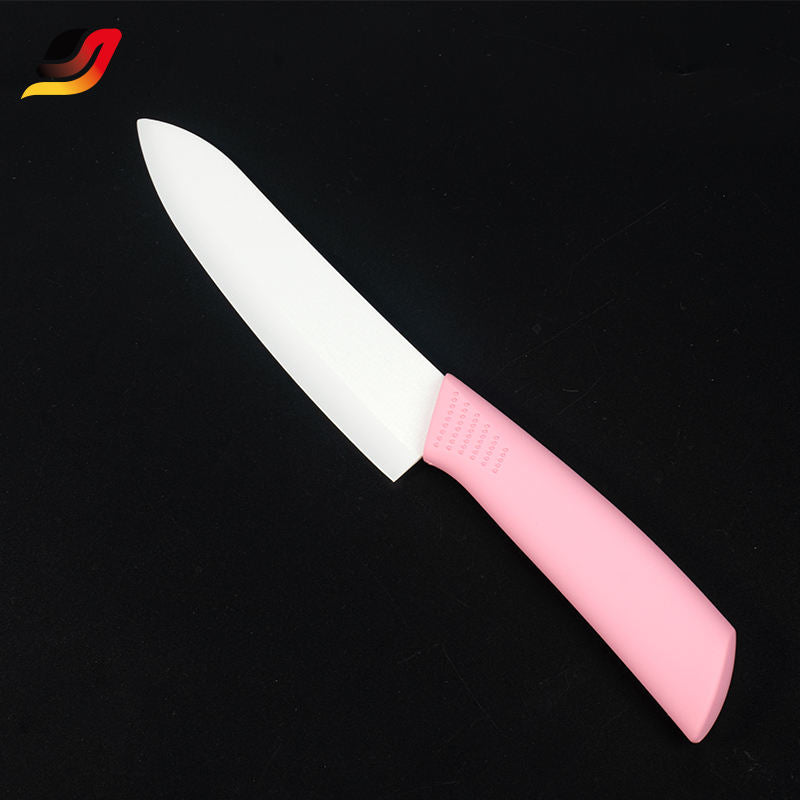 JJ Factory Supply Stainless Steel Chef's Fruit Knife Sharp and Durable 4pcs Kitchen Knife Set with Pink Knife Holder