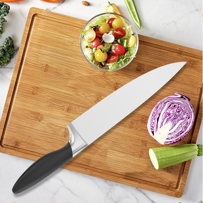 JJ Professional Kitchen Knife 8-inch Damascus Style 3Cr13 Stainless Steel Blade with ABS Handle for Butchering Meat