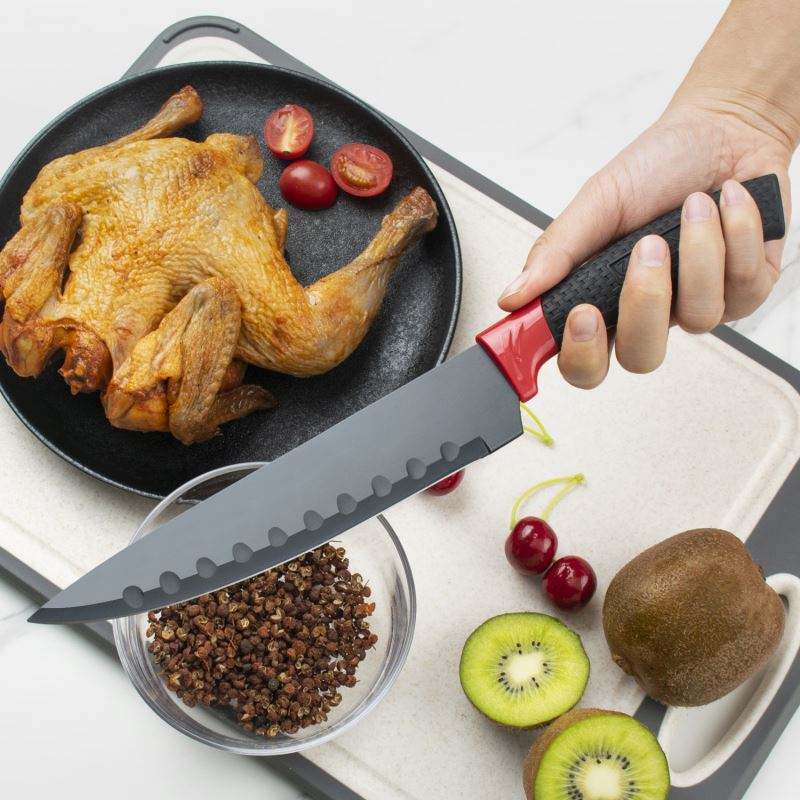 JJ High Quality Stainless Steel Kitchen Knives Set Tools Forged Kitchen Knives Scissors Peeler Set 6pcs Chef Paring Knife
