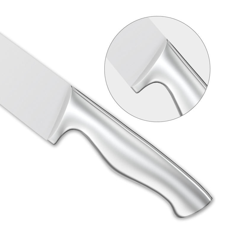 JJ Wholesale Kostenlose Probe 8-Zoll 3cr13 Edelstahl Küchen-Kochmesser mit hohlem Griff