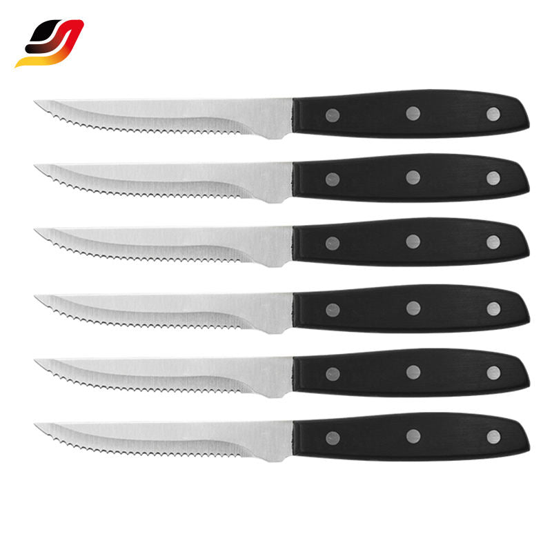 JJ High Quality 17-Piece Japanese Chef Knife Set - Stainless Steel Kitchen Knives with Rubber Wood Block