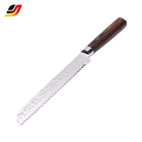 JJ High Quality Stainless Steel Pakka Wood Handle Kitchen Knife Set Urable sharp Forged 5 PCS Chef Knife Set