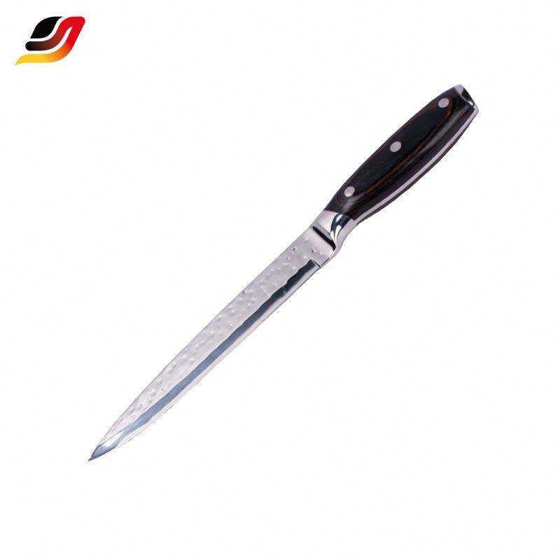 JJ Customization Stainless Steel Pakka Wood Handle Chef Knife Set Forged 5 PCS Kitchen Knife Set