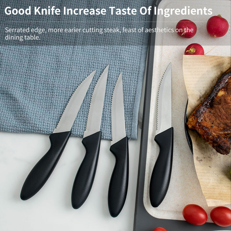 JJ Serrated Steak Knife Set with PP Handle - 4.5"
