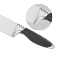 JJ High Quality Japanese Santoku Kitchen Knife 8 Inch 3cr13 Stainless Steel Chef Knife Black ABS Handle Wood Grip for Fishing