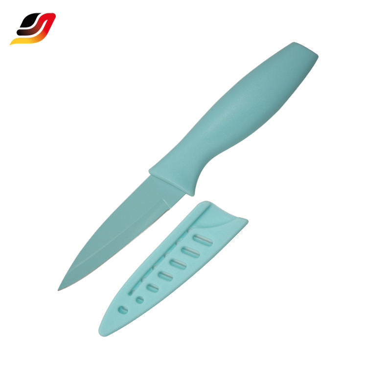 JJ 2PCS Plastic Cutting Board with 2PCS Non-stick Paring Eco-friendly Knife Holder for Safe Knife Cutting Board and Knife Set