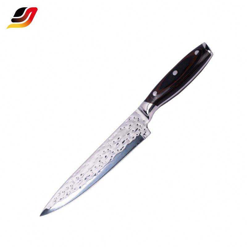JJ Customization Stainless Steel Pakka Wood Handle Chef Knife Set Forged 5 PCS Kitchen Knife Set
