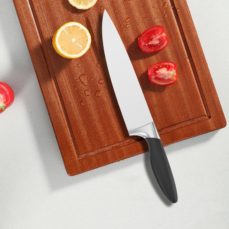 JJ Professional Kitchen Knife 8-inch Damascus Style 3Cr13 Stainless Steel Blade with ABS Handle for Butchering Meat