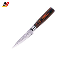 JJ High Quality Stainless Steel Pakka Wood Handle Kitchen Knife Set Urable sharp Forged 5 PCS Chef Knife Set