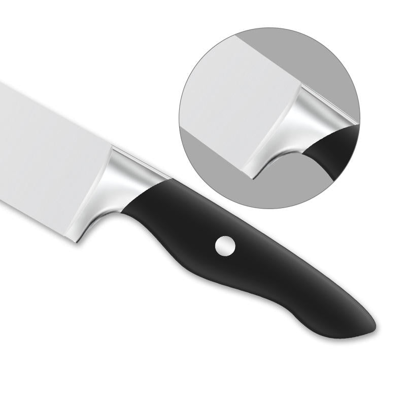 JJ High quality 8 inch 3cr13 stainless steel Chef Knife Japanese Santoku Kitchen Knife with black ABS handle