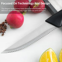 JJ Serrated Steak Knife Set with PP Handle - 4.5"