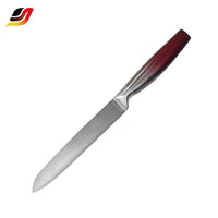 JJ Factory Direct Sale sharp Blade Stainless Steel Hollow Handle Painting Coated 6 Pcs Kitchen Knife Set