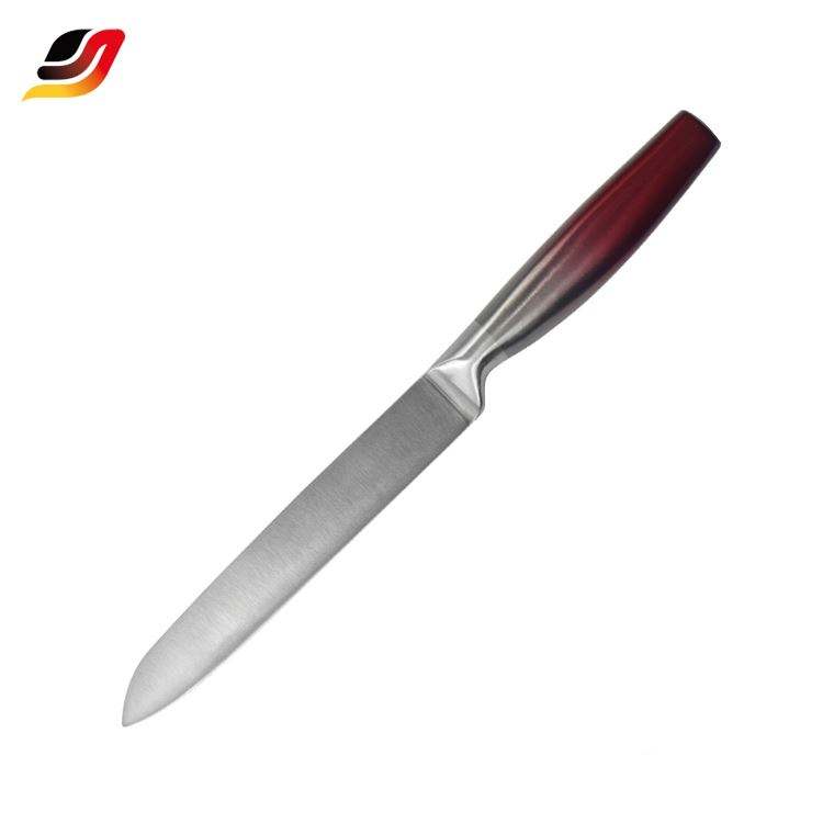 JJ Factory Direct Sale sharp Blade Stainless Steel Hollow Handle Painting Coated 6 Pcs Kitchen Knife Set