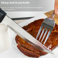 JJ 4.5" 3Cr13 Stainless Steel Steak Knife Set - PP Handle | 4PCS