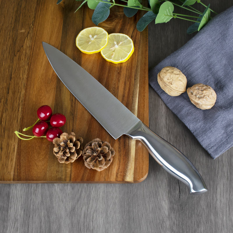 JJ Factory Wholesale 14 Piece Kitchen Chef Knife Cooking Stainless Steel 3Cr13 Rubber Wood Knife Set with Block