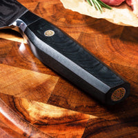 JJ 7" Santoku Knife Japanese 67 Layers Damascus Steel with Octagonal G10 Handle Custom Kitchen Knife